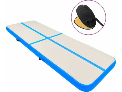 Nafukovací žíněnka s pumpou 600 x 100 x 20 cm PVC [92686] (Barva Modrá)