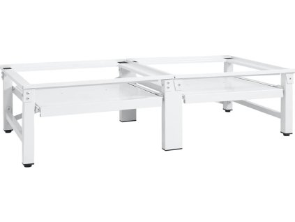 Podstavec pod pračku a sušičku s výsuvnými policemi [51196] (Barva Bílá)