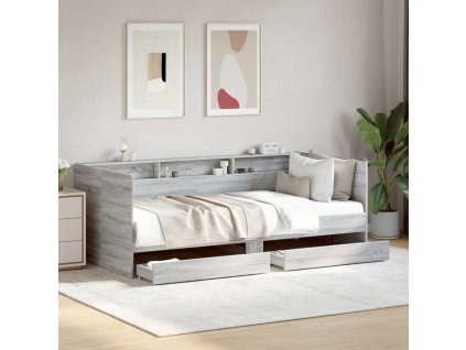 Válenda se zásuvkami bez matrace 90 x 200 cm [3280847] (Barva Černá)