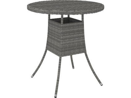 Zahradní stůl 70 x 70 x 73 cm polyratan [310469] (Barva Šedá)