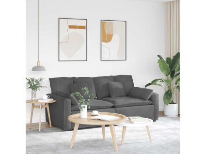 Modulární pohovka s polštáři [3321138] (Barva Tmavě šedá)