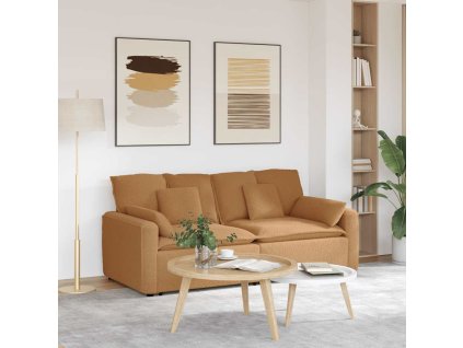 Modulární pohovka s polštáři [3321145] (Barva Krémová)