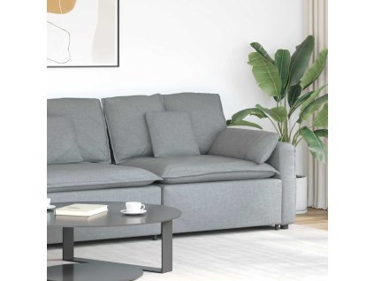 Modulární pohovka koncový modul s područkami a polštáři 100 cm [4104387] (Barva Světle šedá)