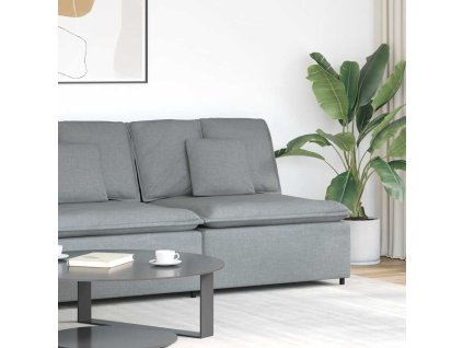 Modulární středový modul pohovky s polštáři 100 cm [4104417] (Barva Světle šedá)