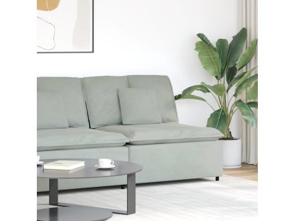 Modulární středový modul pohovky s polštáři 100 cm [4104429] (Barva Světle šedá)