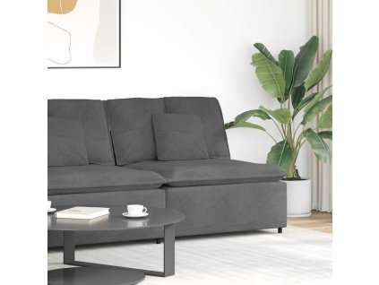Modulární středový modul pohovky s polštáři 100 cm [4104438] (Barva Tmavě šedá)