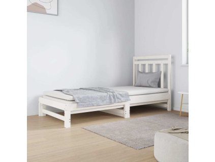 Výsuvná postel 2x (90 x 190) cm masivní borovice [3124761] (Barva Černá)