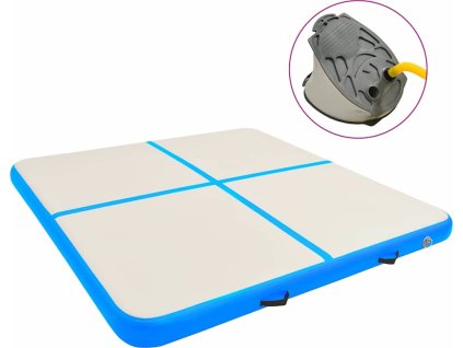 Nafukovací žíněnka s pumpou 200 x 200 x 20 cm PVC [92701] (Barva Modrá)