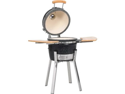 Kamado Zahradní gril a udírna keramický 33 cm [316096] (Barva Červená)