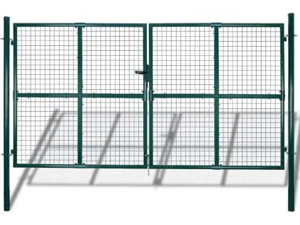 Zahradní pletivo branka plot dveře stěna mříž 300 x 200 cm [140926] (Barva Zelená)
