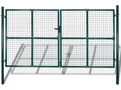 Zahradní pletivo branka plot dveře stěna mříž 300 x 175 cm [140925] (Barva Zelená)