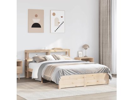 Rám postele s čelem bez matrace 160x200 cm [3305999] (Barva Hnědá)