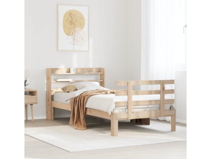 Rám postele s čelem bez matrace 90x200 cm [3306847] (Barva Hnědá)