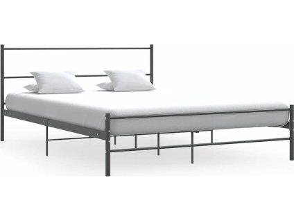 Rám postele s čelem bez matrace kovový 140x200 cm [286494] (Barva Šedá)