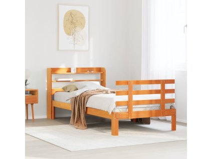 Rám postele s čelem bez matrace 100x200 cm [3306869] (Barva Voskově hnědá)