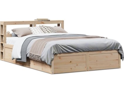 Rám postele s čelem 150x200 cm masivní borovice [3306339] (Barva Přírodní)