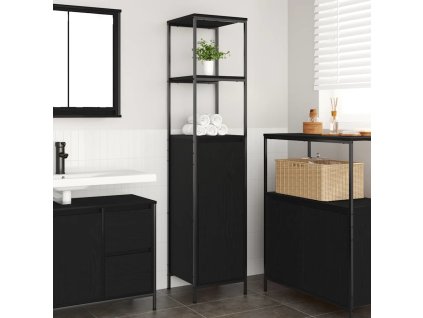 Koupelnová skříňka s policemi 36x35x165 cm [861907] (Barva Černý dub)