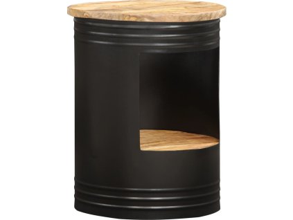 Konferenční stolek 43 x 55 cm masivní recyklované dřevo [287487] (Barva Černá)