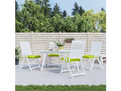 Podušky na židli 4 ks 40 x 40 x 7 cm textil [314894] (Barva Jasně zelená)