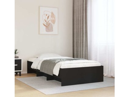 Rám postele bez matrace 90 x 190 cm kompozitní dřevo [3295703] (Barva Černá)