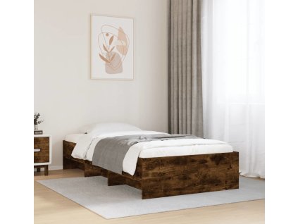 Rám postele bez matrace 90 x 200 cm kompozitní dřevo [3295678] (Barva Kouřový dub)