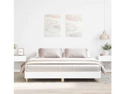Rám postele bez matrace 200x200 cm kompozitní dřevo [3328699] (Barva Bílá)