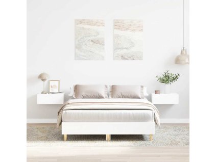 Rám postele bez matrace 120x190 cm kompozitní dřevo [861075] (Barva Bílá)