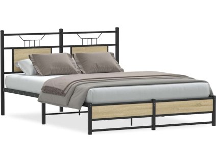 Rám postele bez matrace 137 x 190 cm kompozitní dřevo [4106961] (Barva dub sonoma)