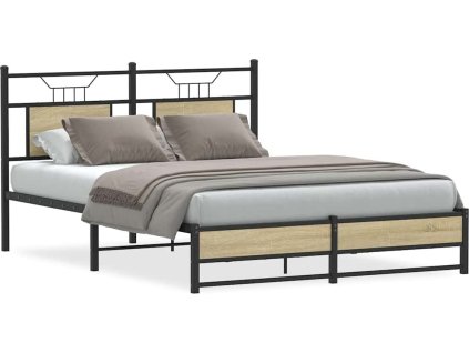 Rám postele bez matrace 140 x 200 cm kompozitní dřevo [4106963] (Barva dub sonoma)