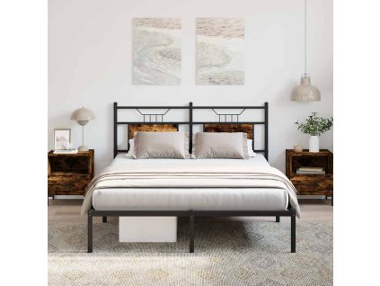 Rám postele bez matrace 150x200 cm kompozitní dřevo [4106745] (Barva Kouřový dub)