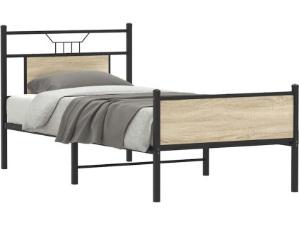 Rám postele bez matrace 75 x 190 cm kompozitní dřevo [4106970] (Barva dub sonoma)