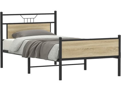 Rám postele bez matrace 100x200 cm kompozitní dřevo [4106975] (Barva dub sonoma)