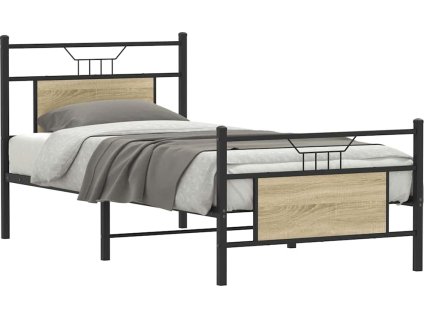 Rám postele bez matrace 80 x 200 cm kompozitní dřevo [4106801] (Barva dub sonoma)