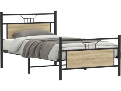 Rám postele bez matrace 100 x 190 cm kompozitní dřevo [4106804] (Barva dub sonoma)
