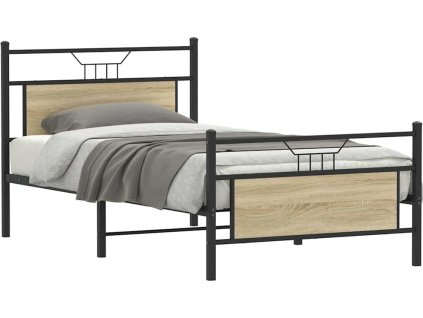 Rám postele bez matrace 107x203 cm kompozitní dřevo [4106806] (Barva dub sonoma)