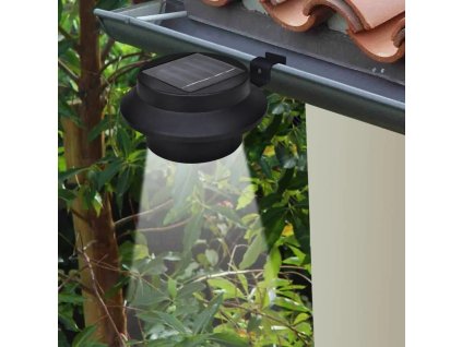 Sada zahradních solárních svítidel 6 ks na ploty a okapy [41180] (Barva Černá)