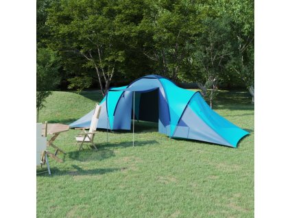 Kempingový stan pro 6 osob námořnicky modrý / [93183] (Barva Modrá a světle modrá)