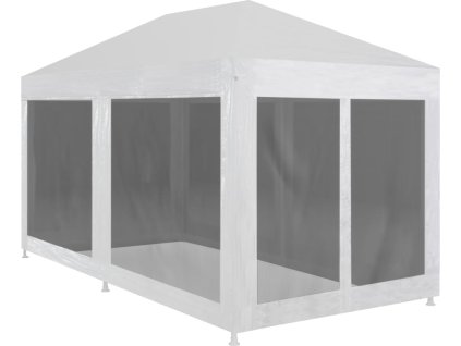Party stan se 6 bočními stěnami ze síťoviny 6 x 3 m [45110] (Barva Bílá)