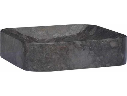 Umyvadlo 40 x 40 x 10 cm mramor [149181] (Barva Černá)