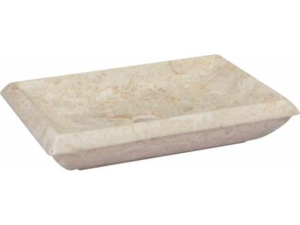 Umyvadlo 50 x 35 x 10 cm mramor [149162] (Barva Krémová)