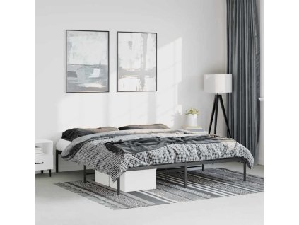 Kovový rám postele 183 x 213 cm [350851] (Barva Černá)