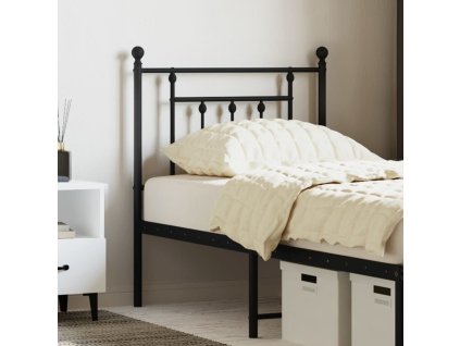 Kovové náhradní čelo postele 75 cm [353563] (Barva Černá)