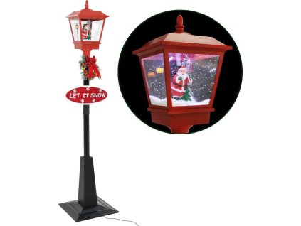 Vánoční pouliční lampa se Santou 180 cm LED [331476] (Barva Bílá)
