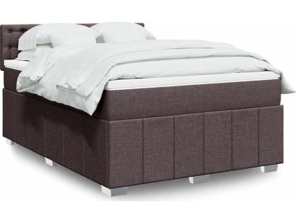 Box spring postel s matrací 140x190 cm textil [3287077] (Barva Světle šedá)