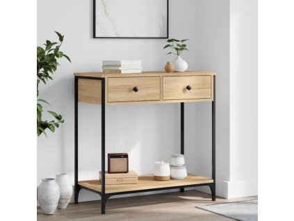 Konzolový stolek 75 x 34,5 x 75 cm kompozitní dřevo [834178] (Barva Šedá sonoma)