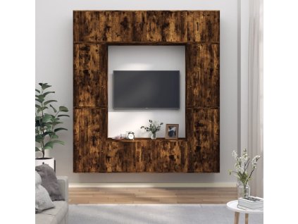 8dílný set TV skříněk kompozitní dřevo [3188641] (Barva dub sonoma)