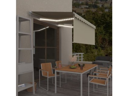 Ručně zatahovací markýza s roletou a LED 3,5x2,5 m [3069284] (Barva Antracitová)