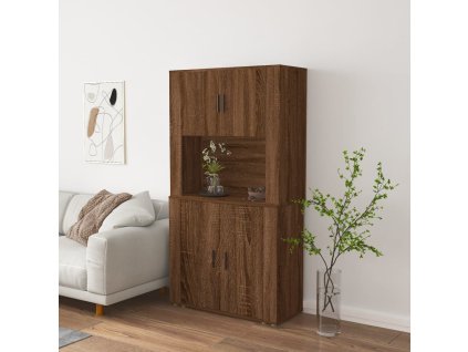 Skříň highboard kompozit [3185353] (Barva Bílá s vysokým leskem)