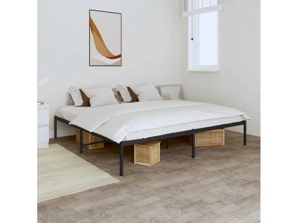 Kovový rám postele 200 x 200 cm [350853] (Barva Černá)