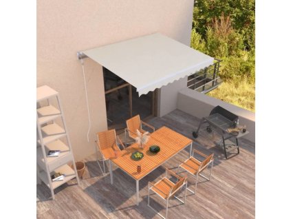 Ručně zatahovací markýza 350 x 250 cm [3068877] (Barva Krémová)